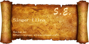 Singer Elina névjegykártya